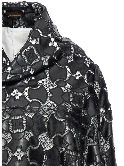 Shop Comme Des Garçons Lace Laser Jacket Casual Jackets, Parka White/black