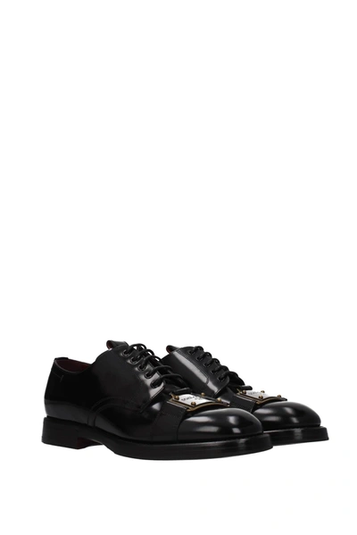 Shop Dolce & Gabbana Lace Up And Monkstrap Leather Black