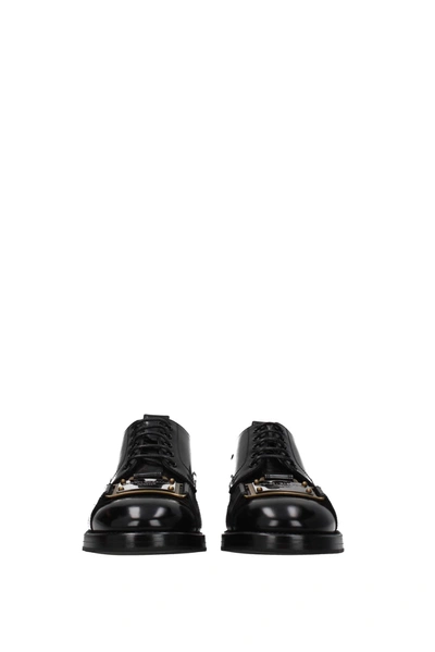 Shop Dolce & Gabbana Lace Up And Monkstrap Leather Black