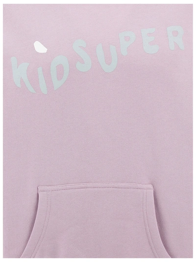 Shop Kidsuper Logo Print Hoodie Sweatshirt Purple