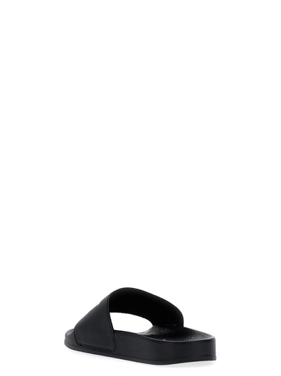 Shop Chiara Ferragni Brand Logo Slides Sandals Black