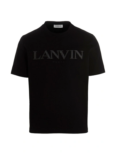 Shop Lanvin Logo Tonal T-shirt Black