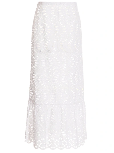 Shop Giambattista Valli Macramé Long Skirt