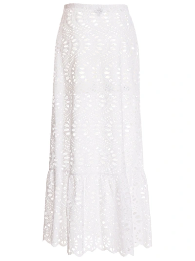 Shop Giambattista Valli Macramé Long Skirt