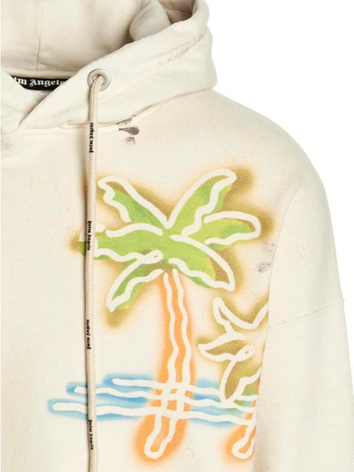 Shop Palm Angels Palm Neon Sweatshirt Beige