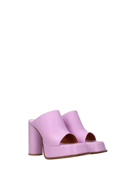 Shop Ambush Sandals Leather Pink Lavender