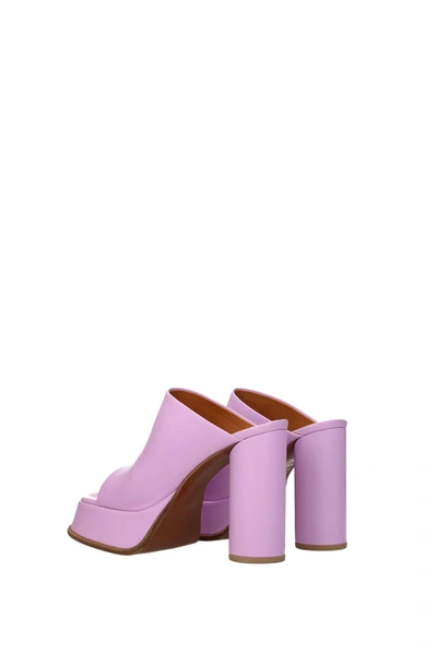 Shop Ambush Sandals Leather Pink Lavender
