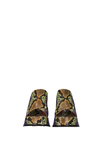 Shop Ambush Sandals Leather Python Multicolor