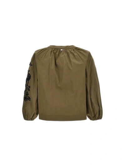 Shop Liu •jo Sequin Embroidery Blouse Shirt, Blouse Green