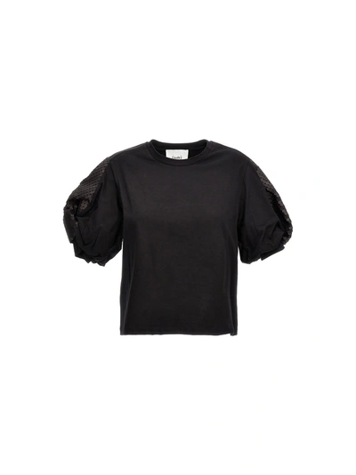 Shop Nude Sequin T-shirt Black