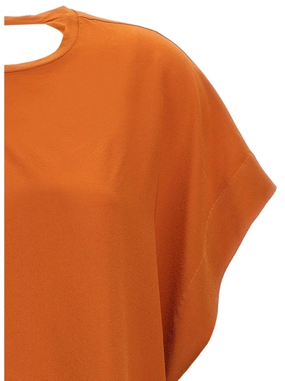 Shop Nude Silk Bloshirt Shirt, Blouse Orange