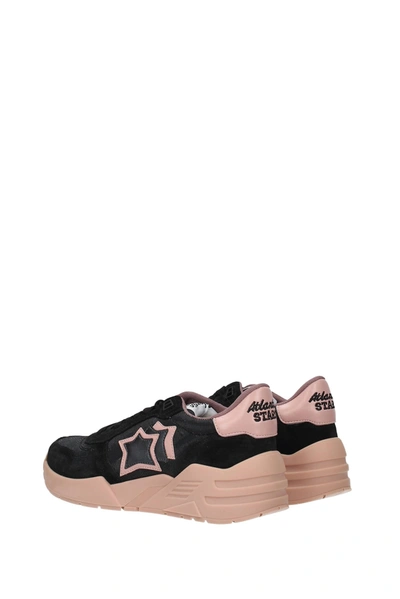 Shop Atlantic Stars Sneakers Venus Fabric Black Pink