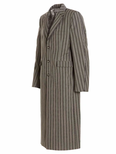 Shop Vtmnts Striped Long Coat