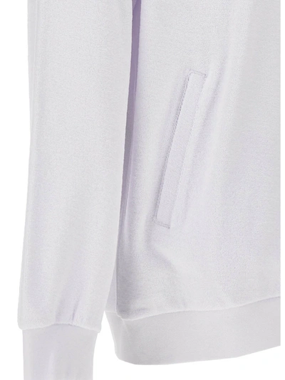 Shop Zanone Terry Cloth Hoodie Sweatshirt White