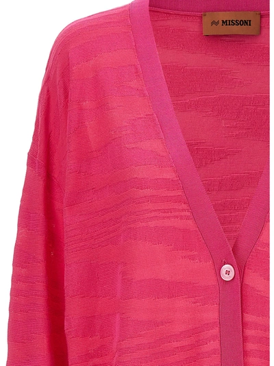 Shop Missoni Zebra Cardigan Sweater, Cardigans Fuchsia