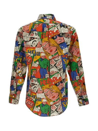 Shop Erl Comic Book Shirt, Blouse In Multicolor