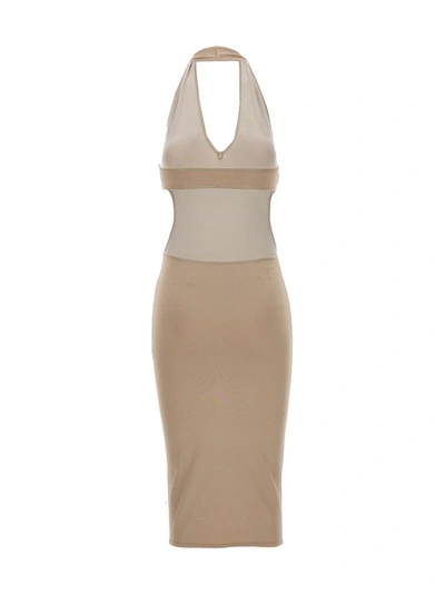 Shop Alexandre Vauthier Stretch Midi Dress