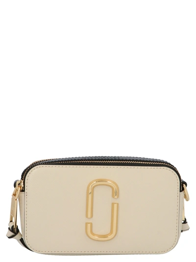 Snapshot leather crossbody bag Marc Jacobs White in Leather - 25274036