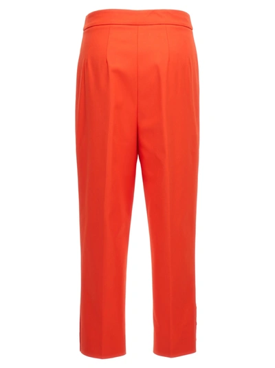 Shop Moschino Heart Buttons' Pants Red