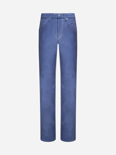 Shop Maison Margiela Straight-leg Jeans In Cobalt Blue