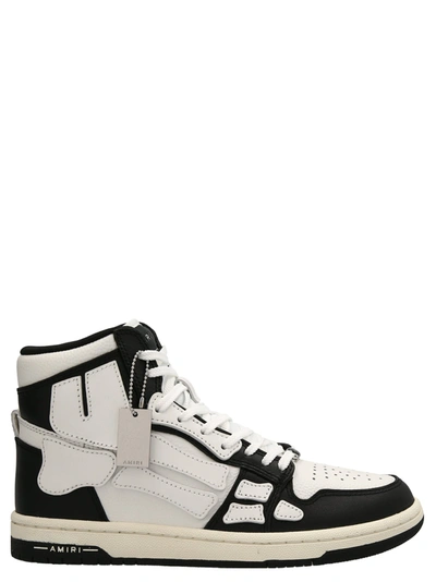Shop Amiri 'skel' Sneakers In White/black