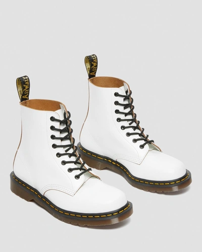 Shop Dr. Martens' Dr. Martens 1460 Vintage Made In England Lace Up Boots In White Quilon