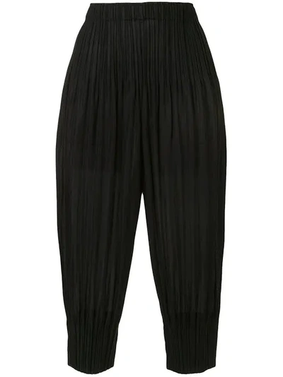 Shop Issey Miyake Pleats Please  Women Fluffy Basics Ballon Pants In 15 Black