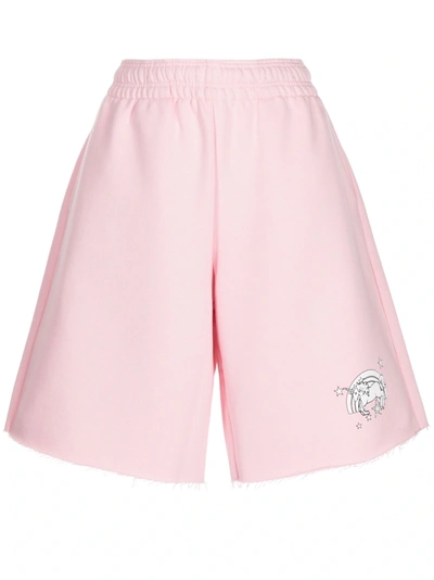Shop Vetements Unisex Magic Unicorn Shorts In Baby Pink
