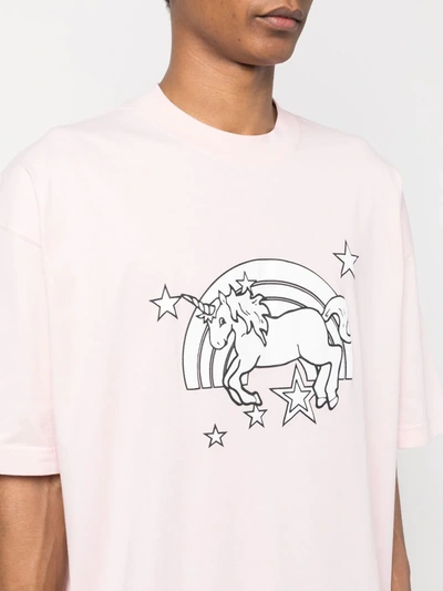 Shop Vetements Unisex Magic Unicorn T-shirt In Baby Pink