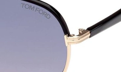 Shop Tom Ford Maxwell 59mm Pilot Sunglasses In Shiny Rose Gold/gradient Smoke