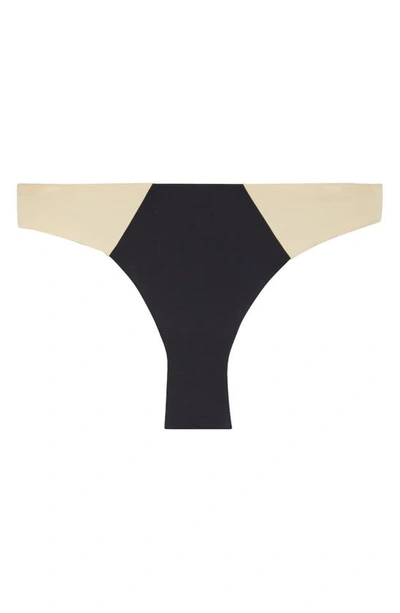 Shop Vero Moda Emma Colorblock Bikini Bottoms In Black