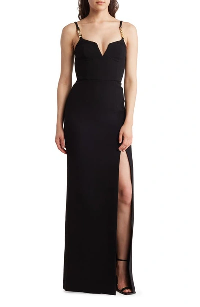 Shop Rebecca Vallance Piero Bustier Bodice Column Gown In Black
