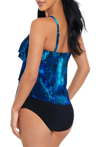 Shop Magicsuit ® Hazy Daze Rita Ruffle Tankini Top In Blue Multi