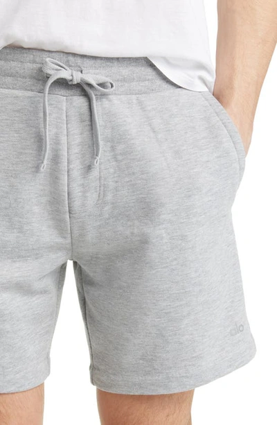 Shop Alo Yoga Chill Shorts In Athletic Heather Grey