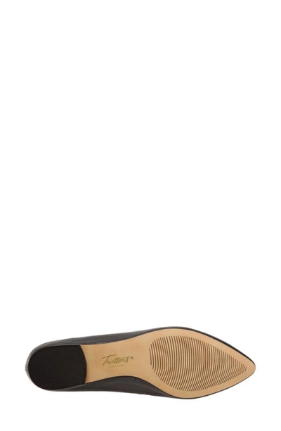 Trotters Estee Flat In Black Leather