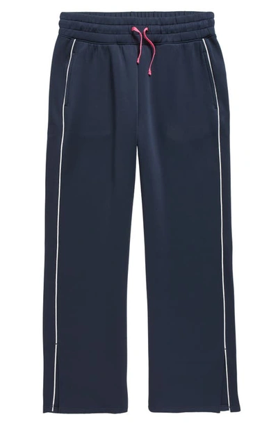 Shop Zella Girl Kids' Reflective Track Pants In Navy Sapphire