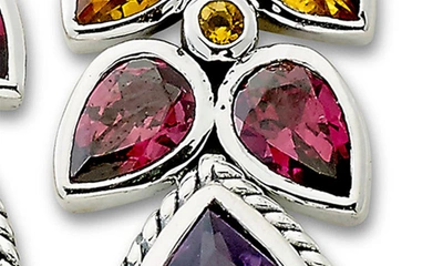 Samuel B. Sterling Silver Multi Gem Statement Earrings In Multi