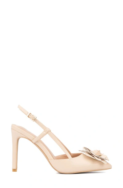 New York And Company Rosemarie Slingback Pump In Beige