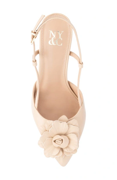 New York And Company Rosemarie Slingback Pump In Beige