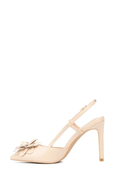 New York And Company Rosemarie Slingback Pump In Beige