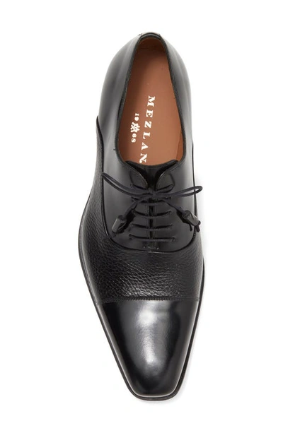 Shop Mezlan Textured Oxford In Black