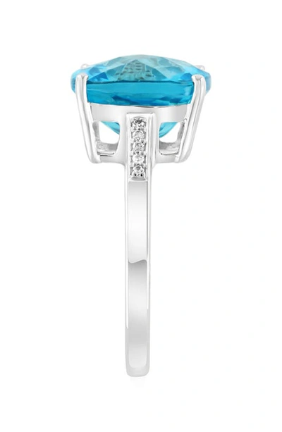 Shop Effy 14k White Gold, Diamond & Blue Topaz Ring