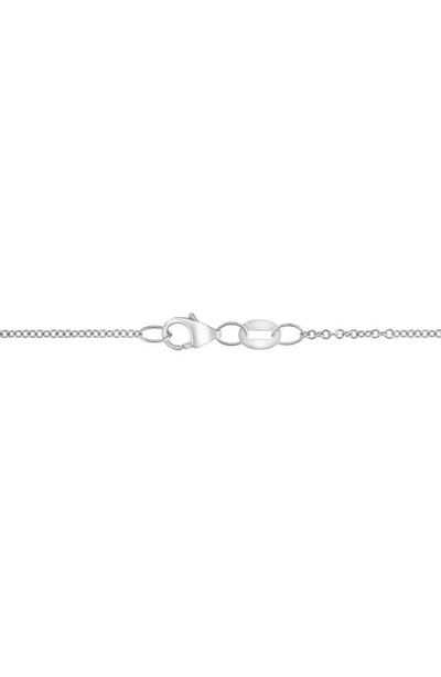 Shop Effy Sterling Silver & Diamond 'peace' Necklace In White