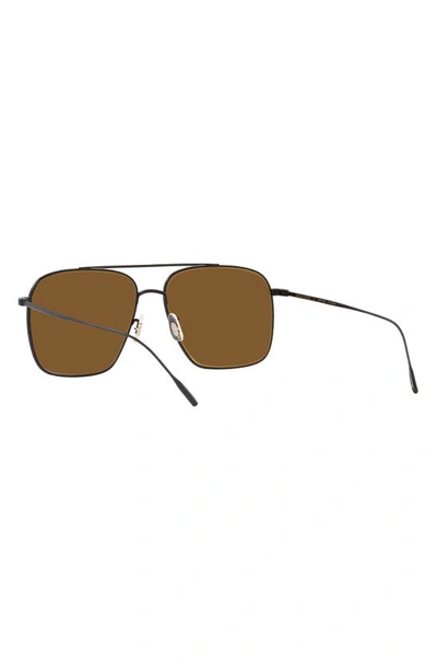 Shop Oliver Peoples Dresner 56mm Mirrored Pilot Sunglasses In Tortoise