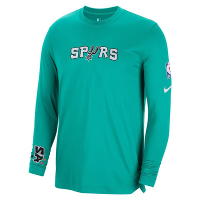 Nike Turquoise San Antonio Spurs 2022/23 City Edition Pregame Warmup Long  Sleeve Shooting Shirt In Green
