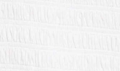 Shop Veronica Beard Wyles Shirred Ruffle Shoulder Cotton Tank In White
