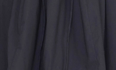 Shop Staud Sutton Lace-up Stretch Cotton Dress In Black