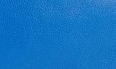 Shop Allsaints Ezra Logo Strap Leather Crossbody Bag In Cala Blue