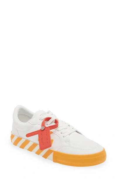 Shop Off-white Vulcanized Low Top Sneaker In White Orange