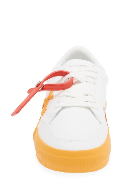 Shop Off-white Vulcanized Low Top Sneaker In White Orange